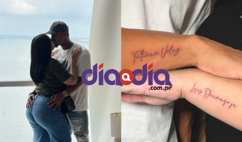 Tatiana Vélez y Luis Durango Jr. fortalecen su relación con tatuajes de sus nombres 