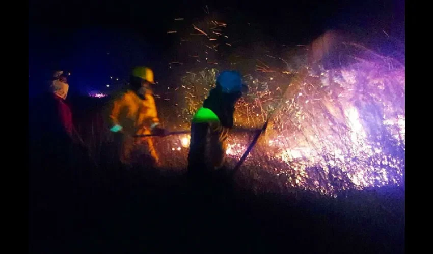 Incendio de masa vegetal en Chiriquí.