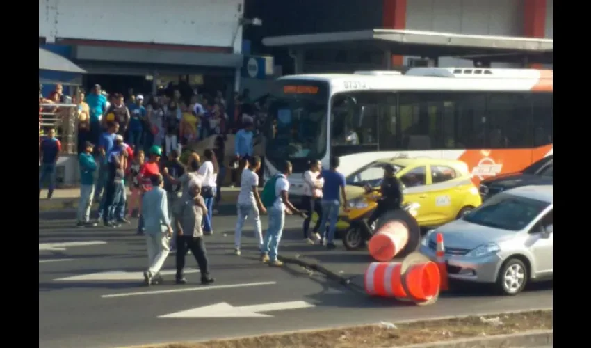 Protesta en Las Colinas. 