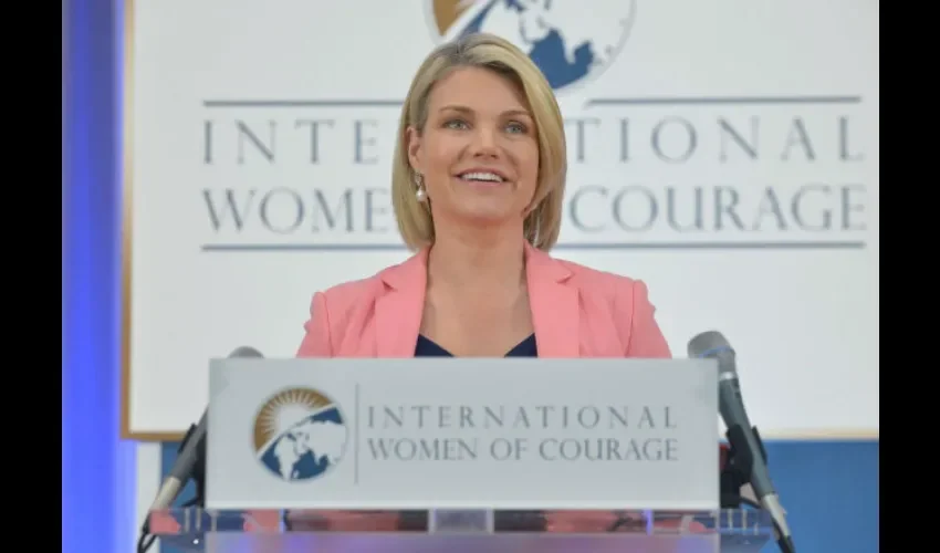 Foto ilustrativa de la portavoz del Departamento de Estado de EE.UU., Heather Nauert.