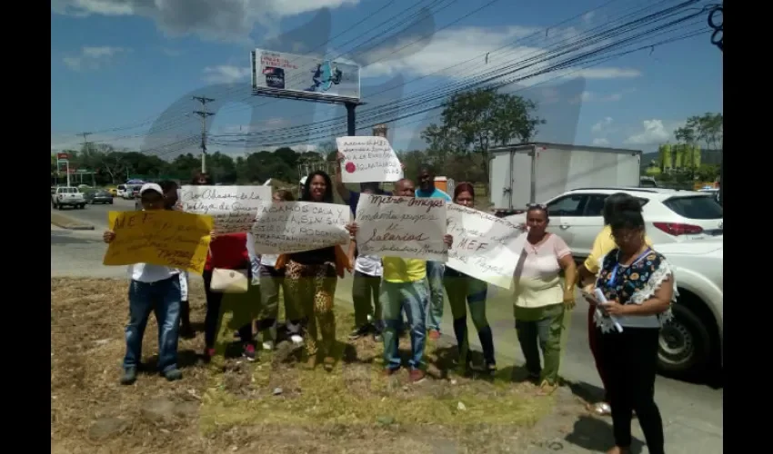 Protesta en Tocumen.