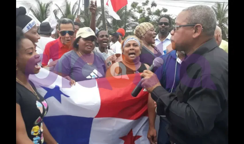 Protesta en Colón. 