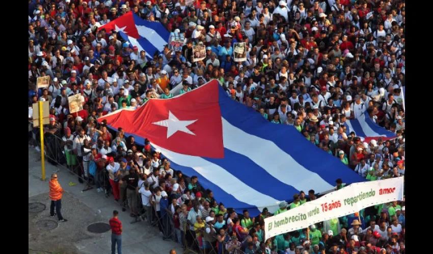 dia del trabajo, Cuba, Manifestantes