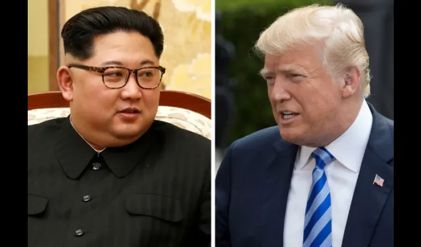 Kim Jong-un y Donald Trump.