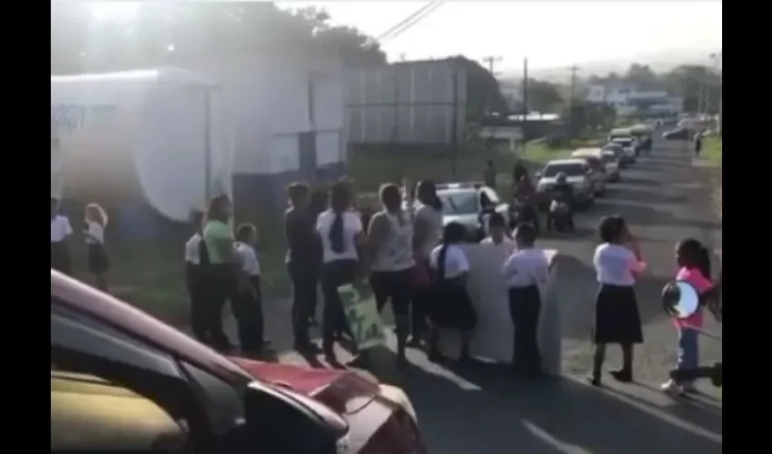 Protesta en Panamá Oeste.