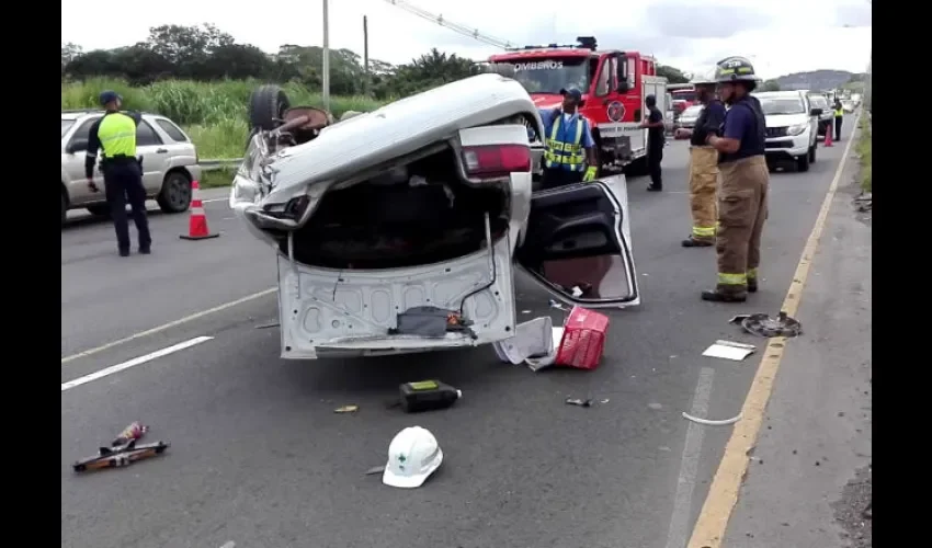 El primer accidente fue en el tramo de Vista Alegre en Arraiján. 