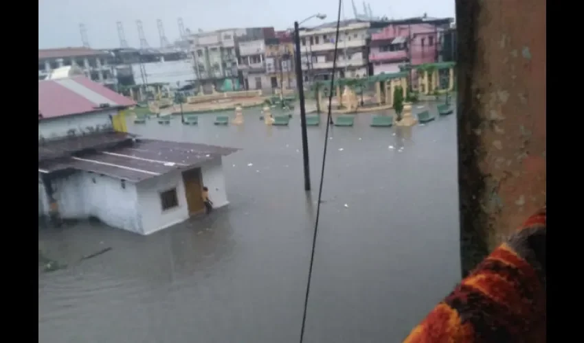 Foto ilustrativa de la ciudad inundada. 