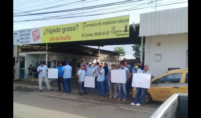 Foto ilustrativa de la manifestación de los taxistas. Foto:Cortesía 