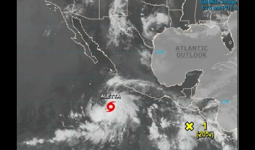 Tormenta tropical Aletta.