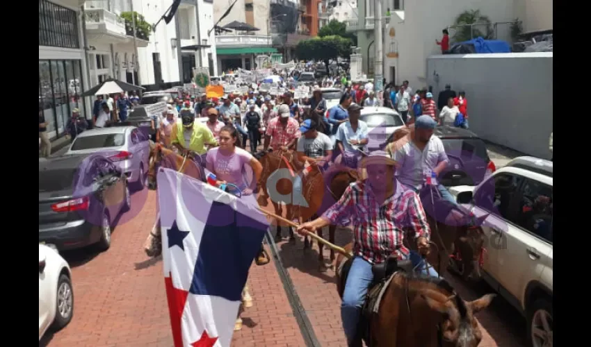 A caballo se transportaron. Foto: Jesús Simmons