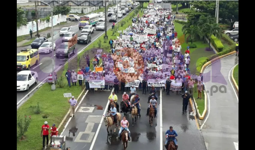 Se tomaron la avenida Balboa. Foto: Roberto Barrios