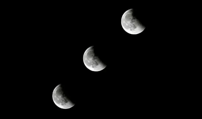 En la isla de Gran Canaria se observó la luna teñida de rojo. 