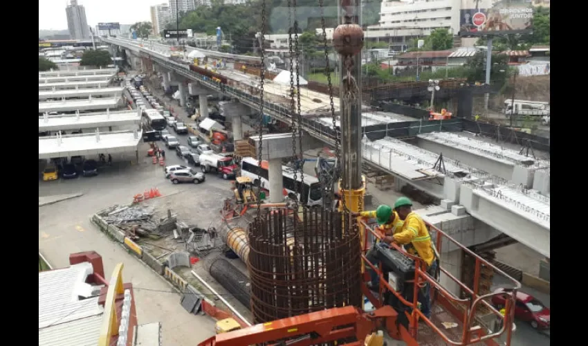 Trabajos del metro. 