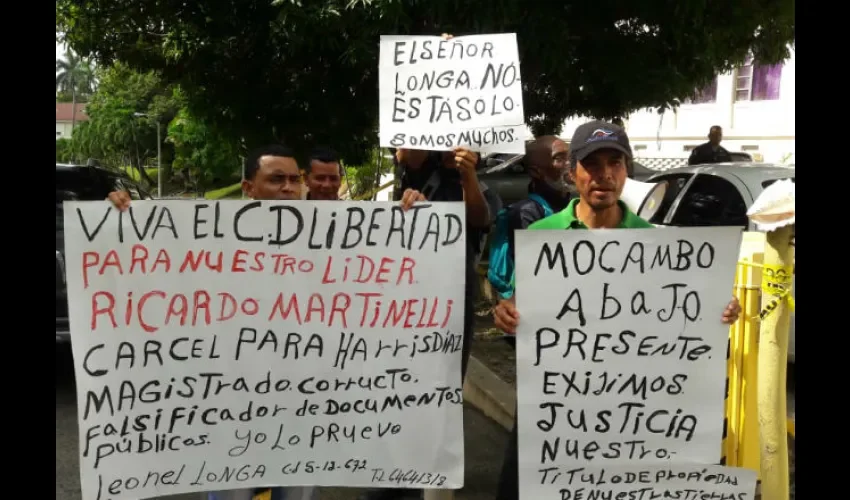 Protesta en la Corte Suprema de Justicia. 