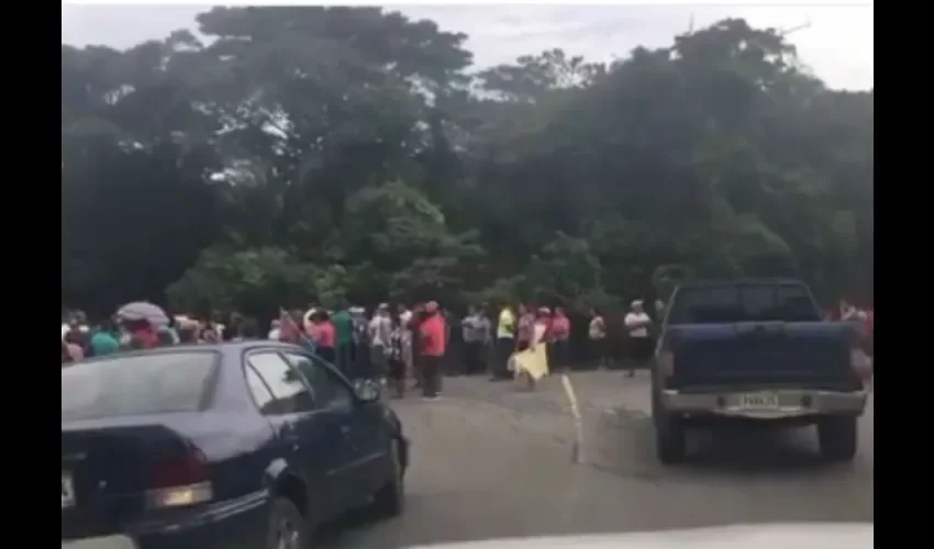 Protesta en Panamá Oeste. 