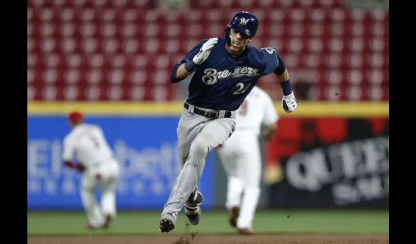 Christian Yelich llegó a los Cerveceros procedente de los Marlins de Miami.