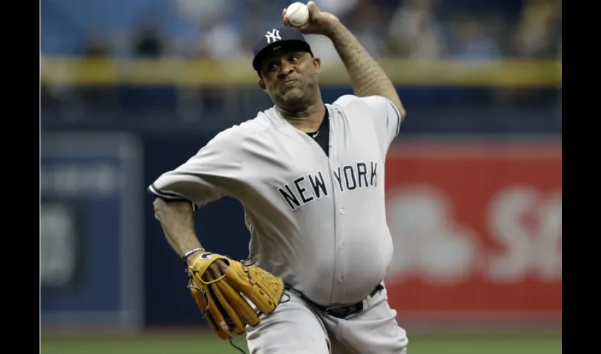 El jugador veterano CC Sabathia. Foto: AP