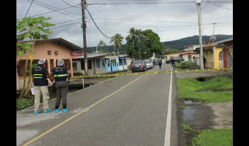 Área donde asesinaron al joven. Foto: Diómedes Sánchez