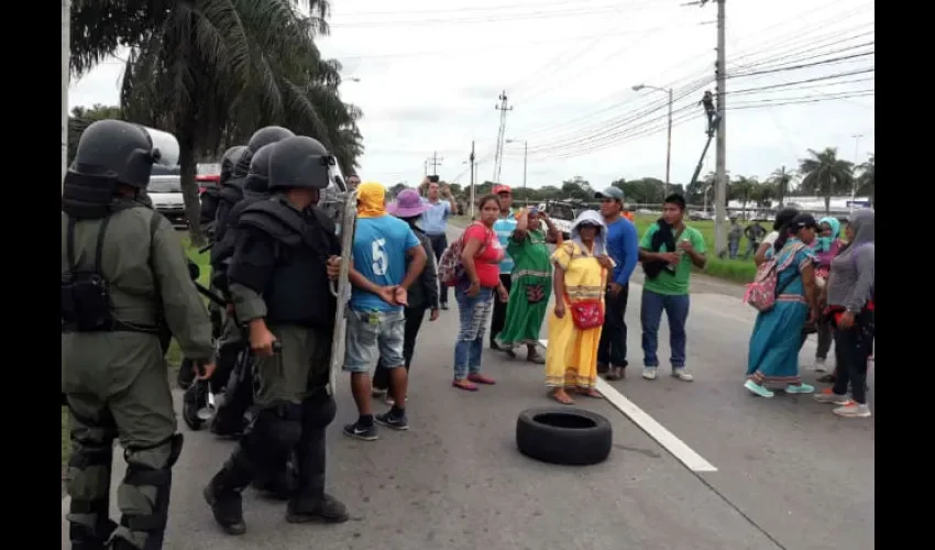 Precaristas protestan en Chiriquí. 