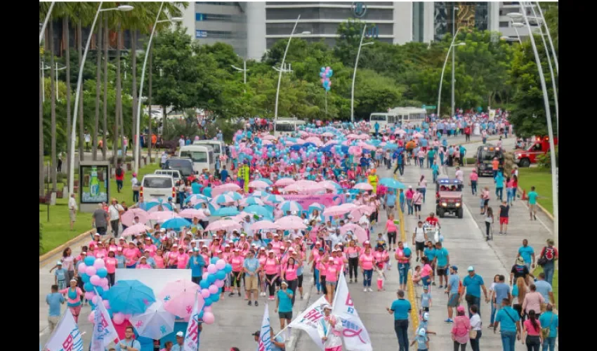 Cientos de personas asistieron al festival y caminata. Foto: Cortesía