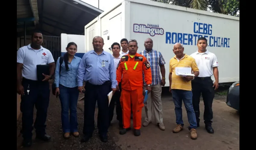 Foto ilustrativa del equipo que realizó la evaluación de los simulacros. Foto: Santos J. Oliveros C. 