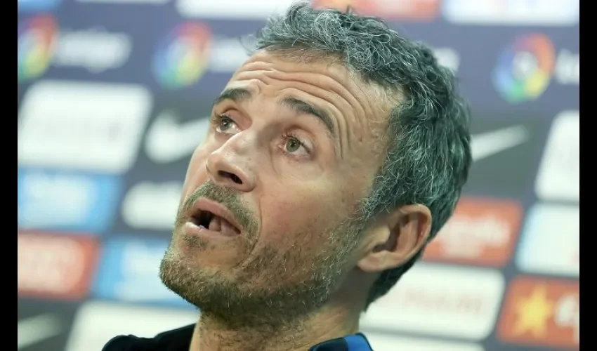 El entrenador Luis Enrique Martínez.