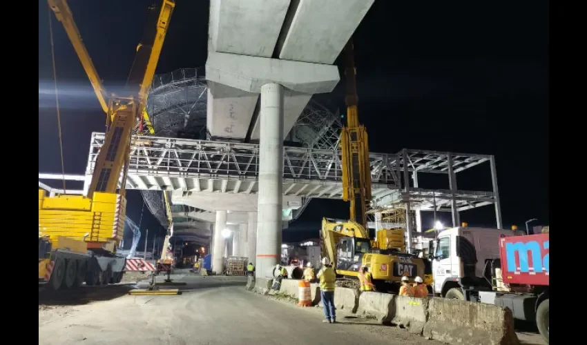 Foto ilustrativa de los trabajos en la Línea 2 del Metro de Panamá. Cortesía. 