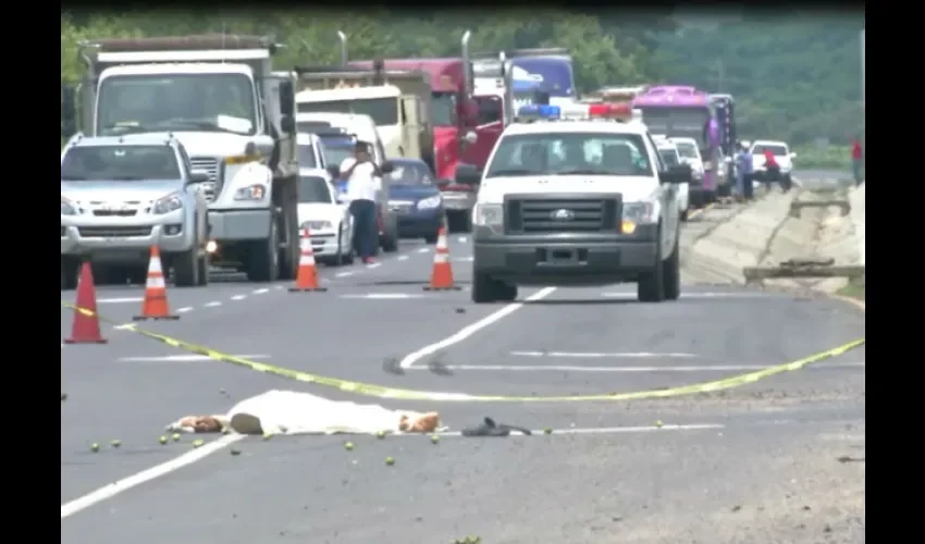 Foto ilustrativa del accidente de tránsito. 