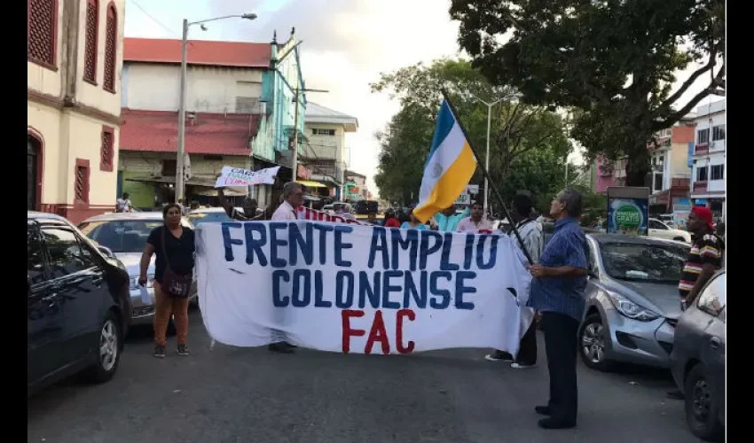 Marcha por la paz en Colón. 