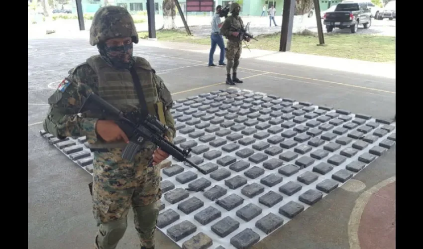 Decomiso de droga en 2018 en Panamá. 