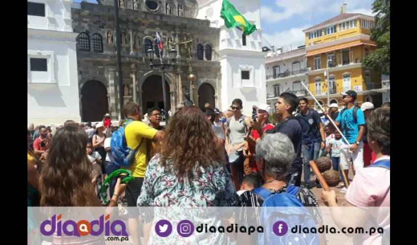 Peregrinos brasileños van a estar en Panamá hasta el 2 de febrero de 2019. Foto: Jesús Simmons