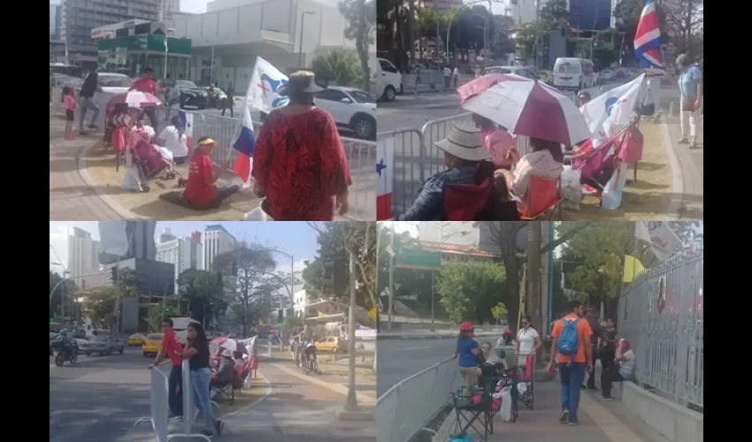 Panameños y extranjeros esperan al papa Francisco. 