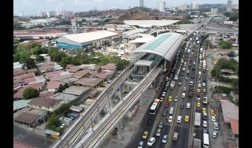 Así se encuentra laconstrucción de la estación de San Miguelito. Foto: Cortesía