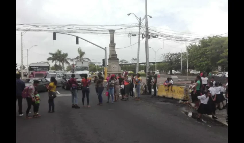 Foto ilustrativa de la protesta. 