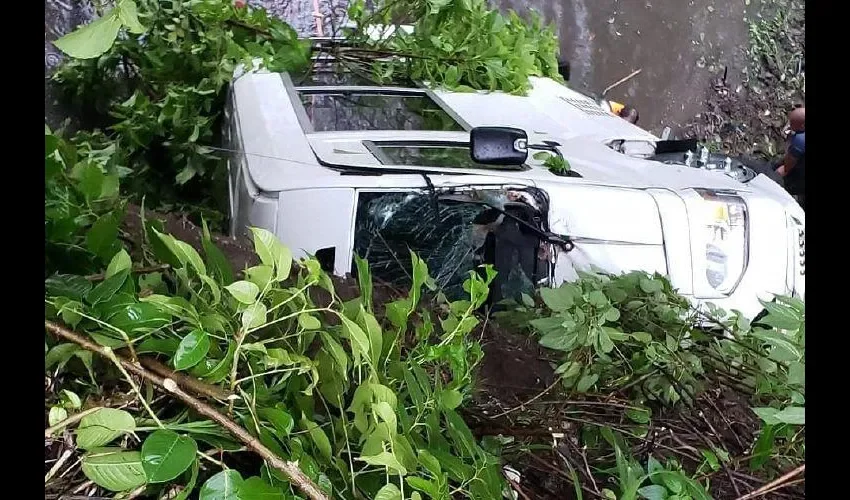 La chiva cayó a un río. Foto: Cortesía