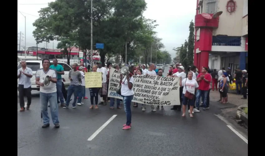 Foto ilustrativa de la protesta. 