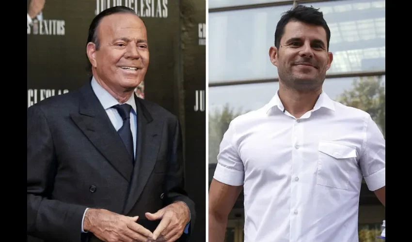 Julio Iglesias y su hijo. 