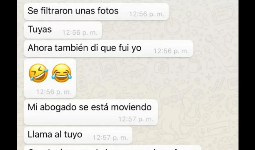 Chat que recibió Jenizel Arias por parte de Yemil.