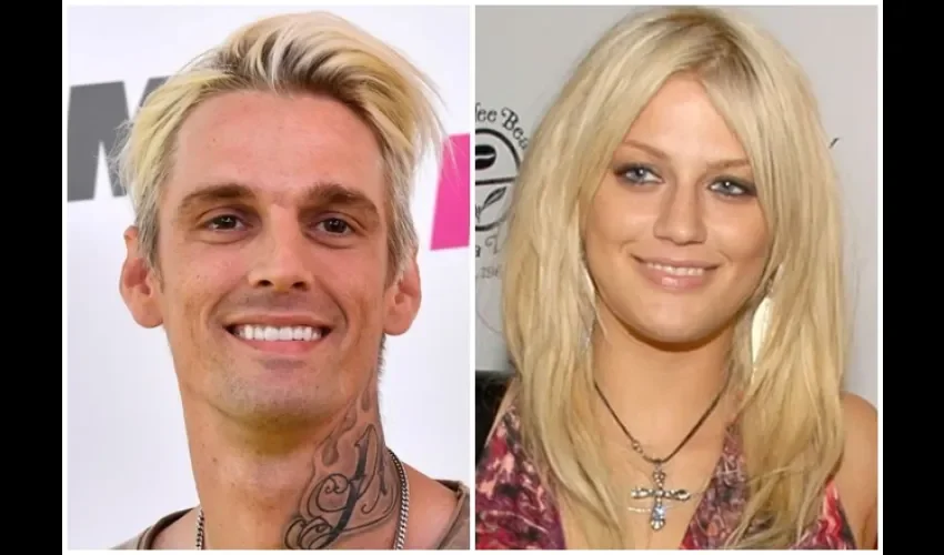 Aaron Carter y Leslie.