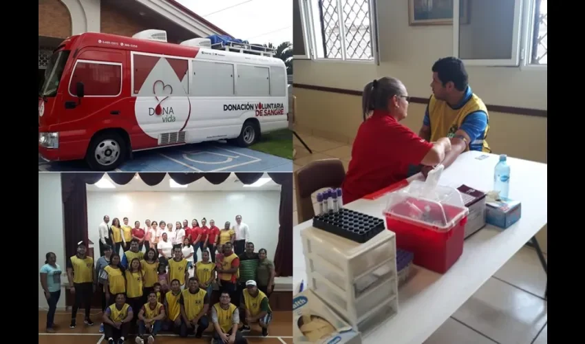 Foto ilustrativa de los voluntarios y la evaluación de pacientes. 