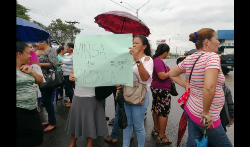 Foto ilustrativa de la protesta. 