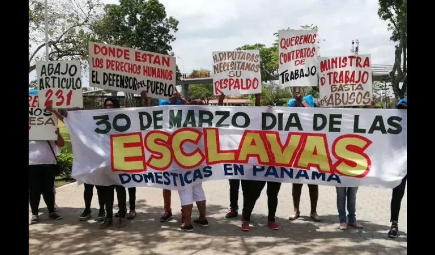 Foto ilustrativa de la protesta. 