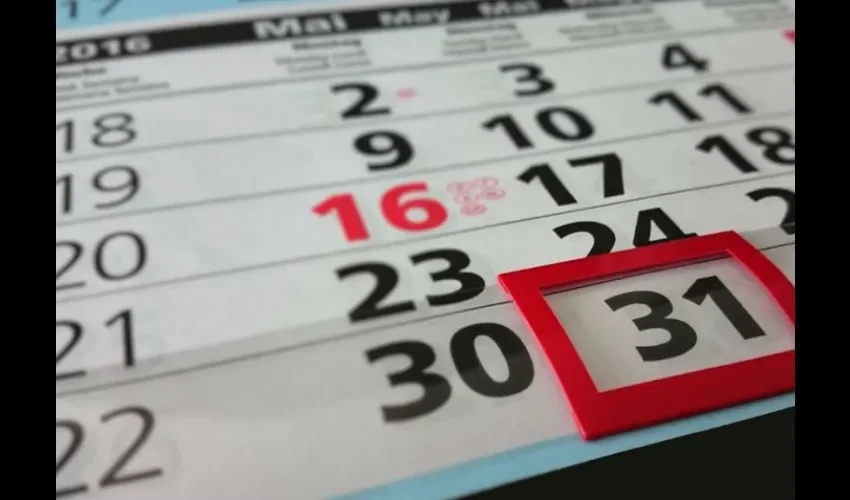 Foto ilustrativa de un calendario. 