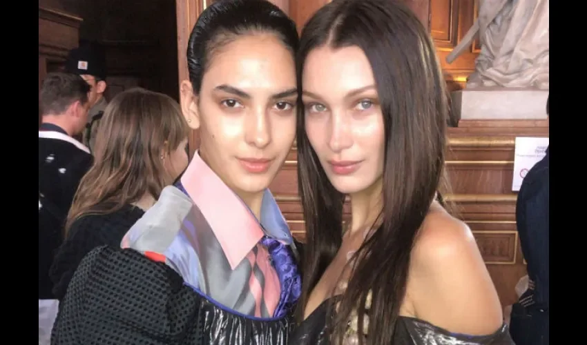 Emigdielys junto a  Bella Hadid. Foto: Instagram