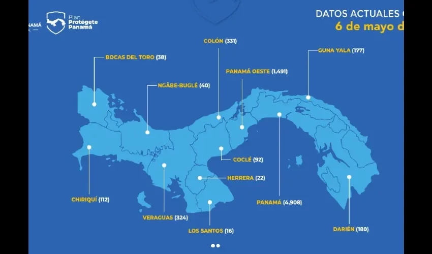 Foto ilustrativa del mapa de casos de COVID-19. 