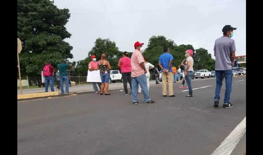 Foto ilustrativa de la protesta. 