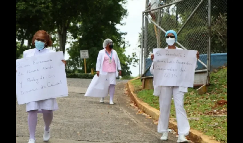 Foto ilustrativa de la protesta. 