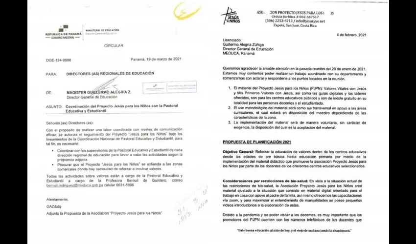 Aquí la carta donde Alegría permite el uso del libro en cuestionamiento. 