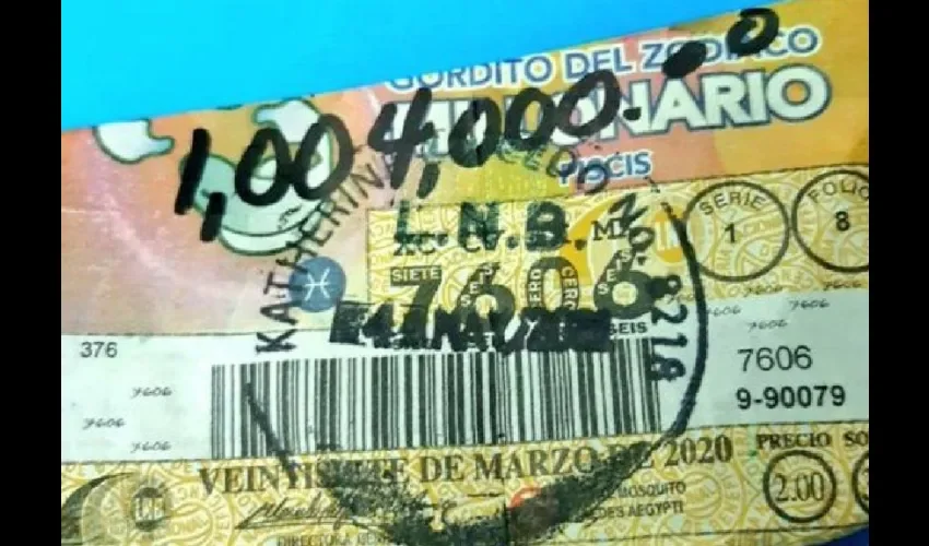 Foto ilustrativa de un billete premiado. 