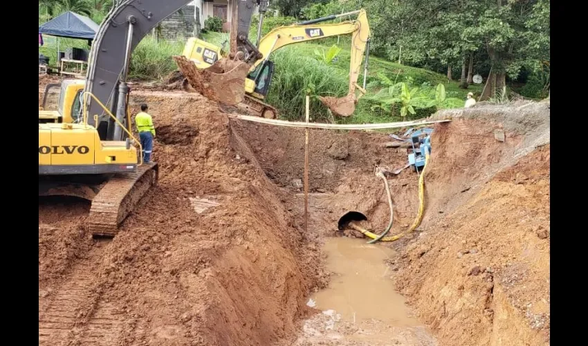 Foto ilustrativa de los trabajos en la vía. 